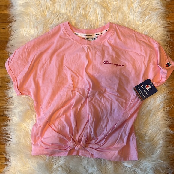 Champion Tie Front Tee, Pink - Medium - Picture 3 of 4